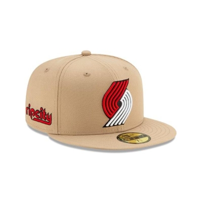 Brown Portland Trail Blazers Hat - New Era NBA 2019 NBA Authentics City Series Alt 59FIFTY Fitted Caps USA0321479